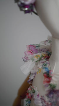 RETIRED RENTAL EUC EXCLUSIVE limited release gown - Meadow Bloom floor long gown (6 year- 8 year)