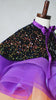 "Fine art Halloween tutu dress with jack-o’-lantern pumpkins and haunted house"