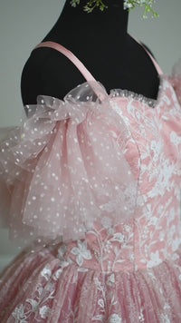 HOLD FOR JEN RETIRED RENTAL  euc "Dentelle Rose" -   Floor length + Cuffs  Teen /Adult  ( 14 Year - Petite 18+ Year)