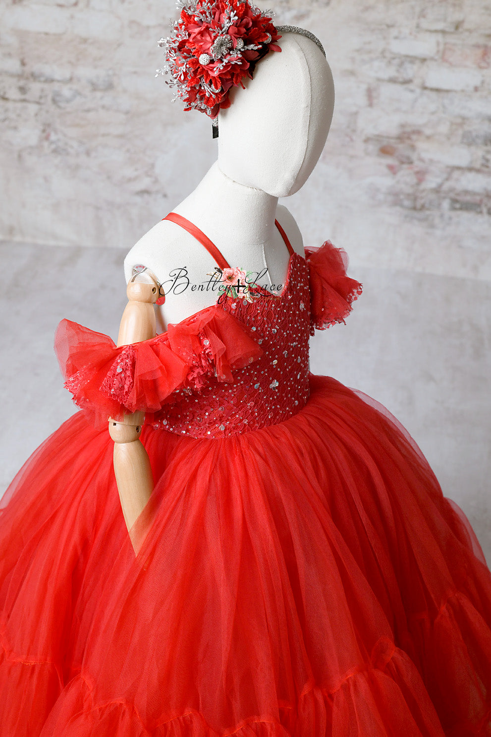 Red long gown hot sale for kids