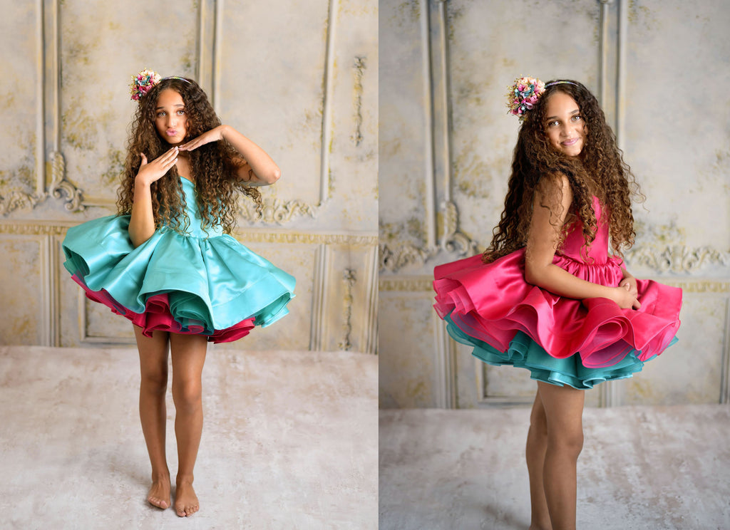 dream dress sessions, dresses for photography, reversible flip dress ideas, reversible flip dress, barbie dress