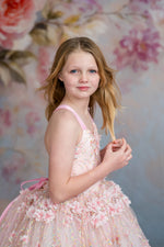Little Blossom Promise Floor-Length Gown – Children’s Couture Editorial Dress for Special Occasions