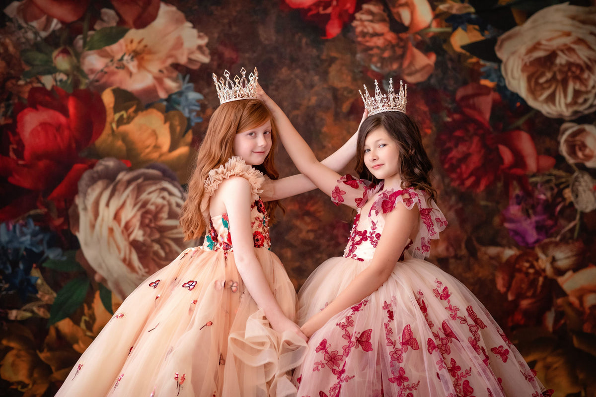 Juliette Gown – Floral Sequin Tulle Dress for Flower Girls & Photo Sessions | Bentley + Lace

