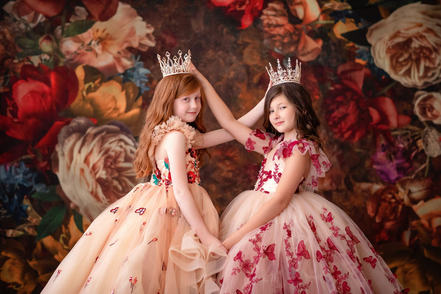 Juliette Gown – Floral Sequin Tulle Dress for Flower Girls & Photo Sessions | Bentley + Lace


