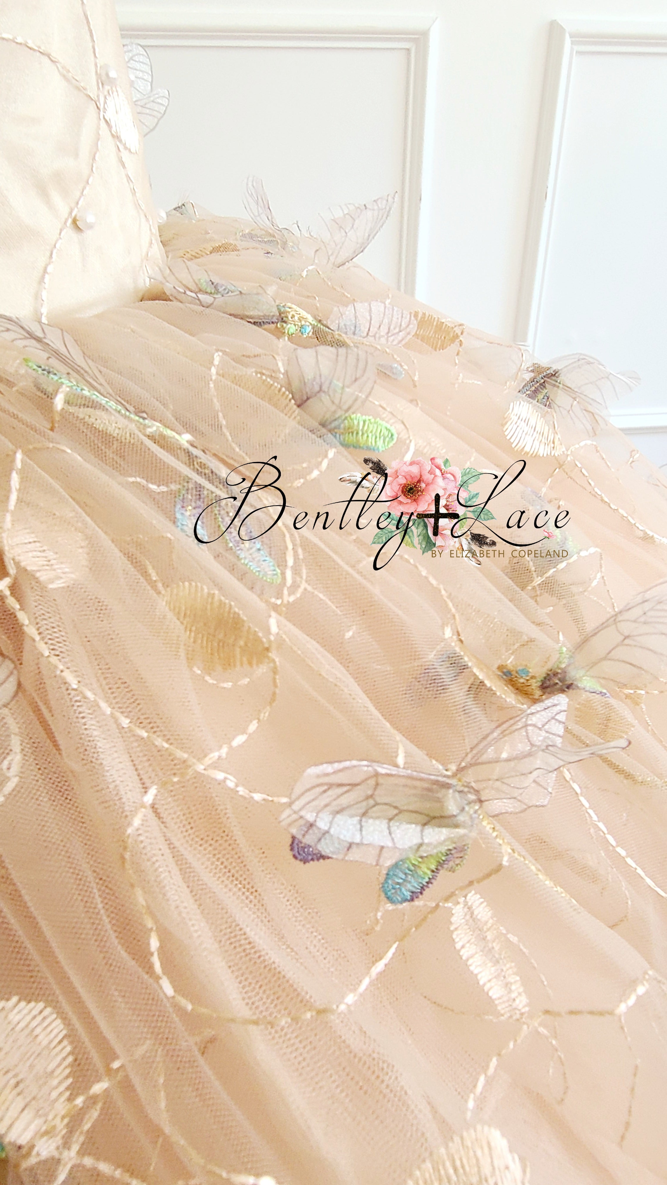 "Dragonfly Sonnet" - Floor long Length Dress ( 6 Year - Petite 10 Year)