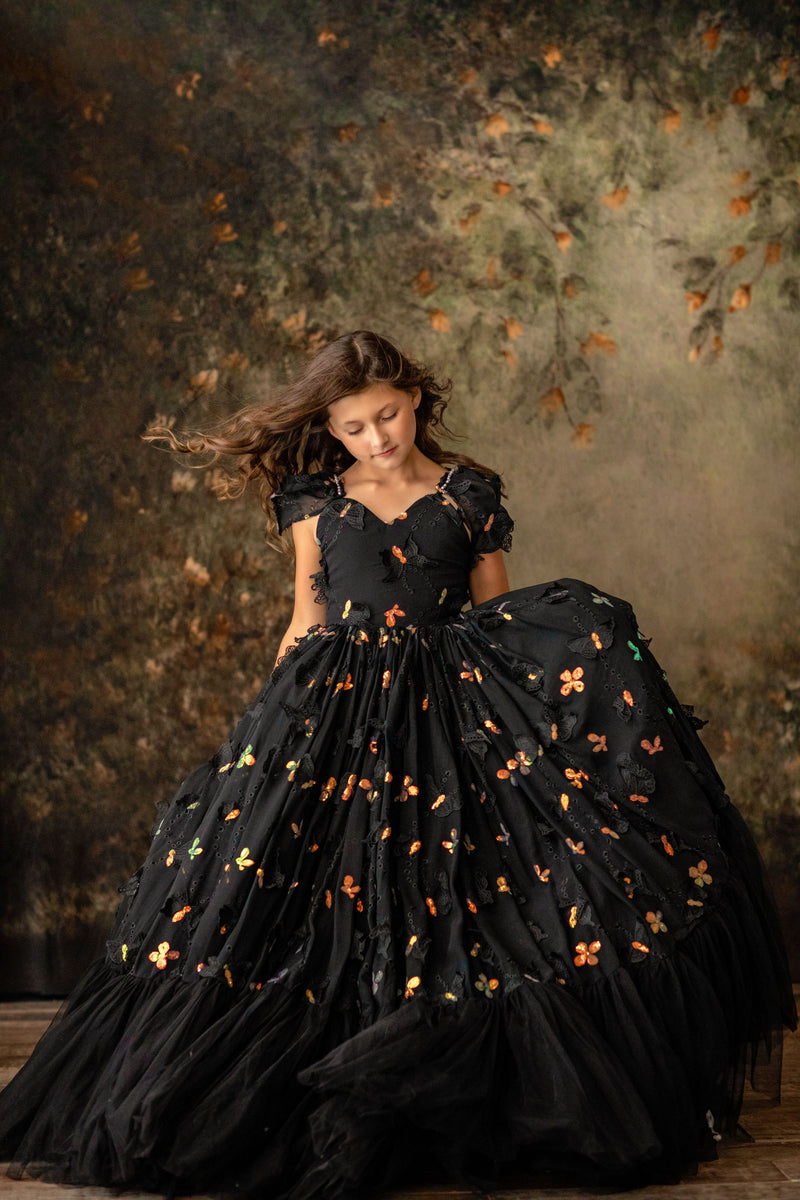 “Elegant custom couture silhouettes designed for tweens and teen portraits.”