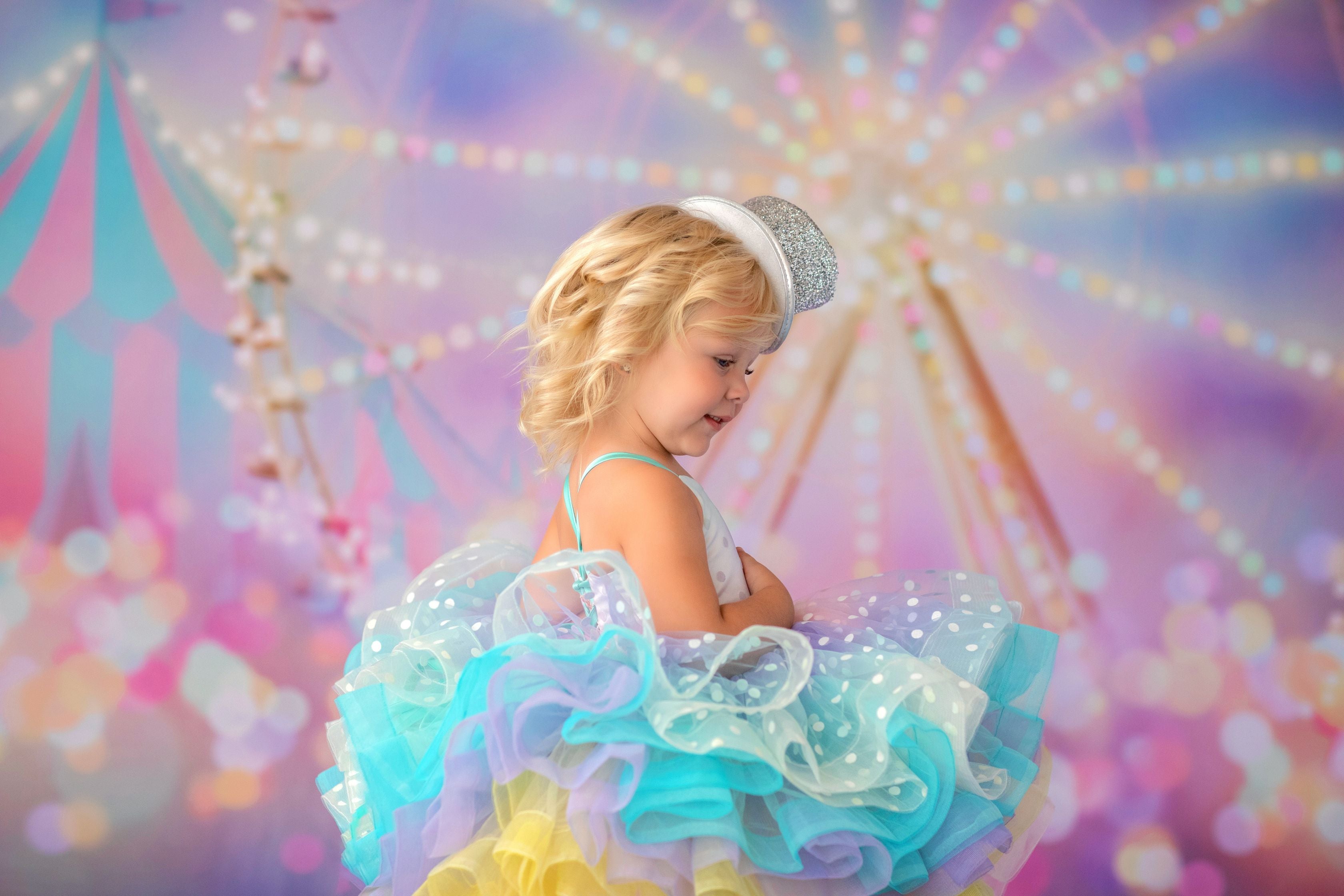 Confetti - Petal "Rainbow Carnival" Petal Length Dress (3 Year-Petite 5 Year)