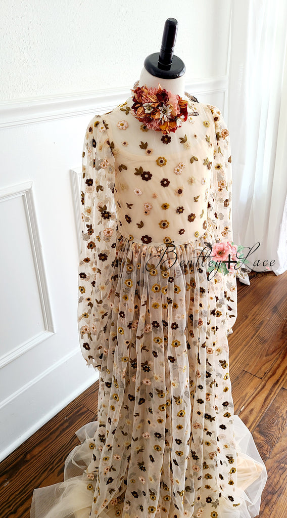 "Frances"-Beautiful boho inspired gown - (5 - 8 YEAR)