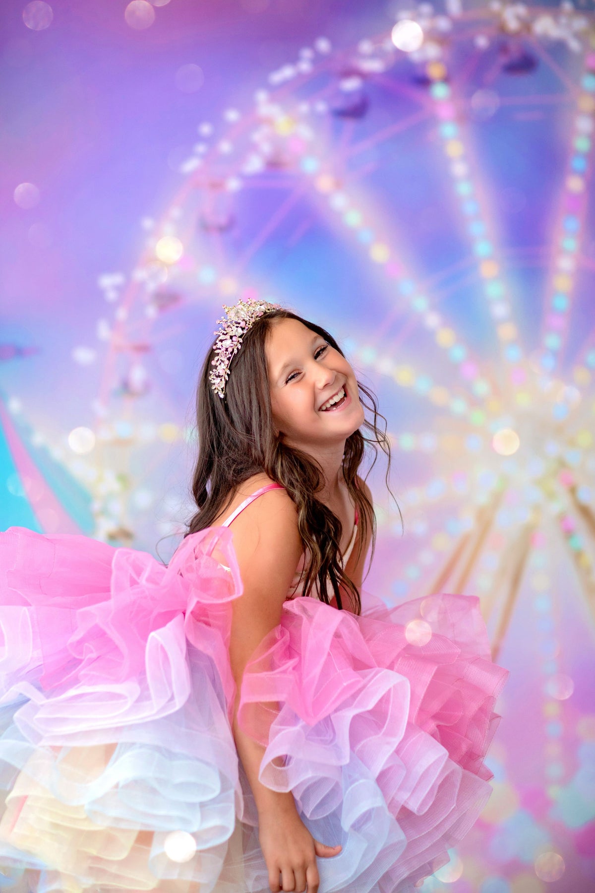 Close-up of sparkling star embroidery on the Golden Starlight dress

