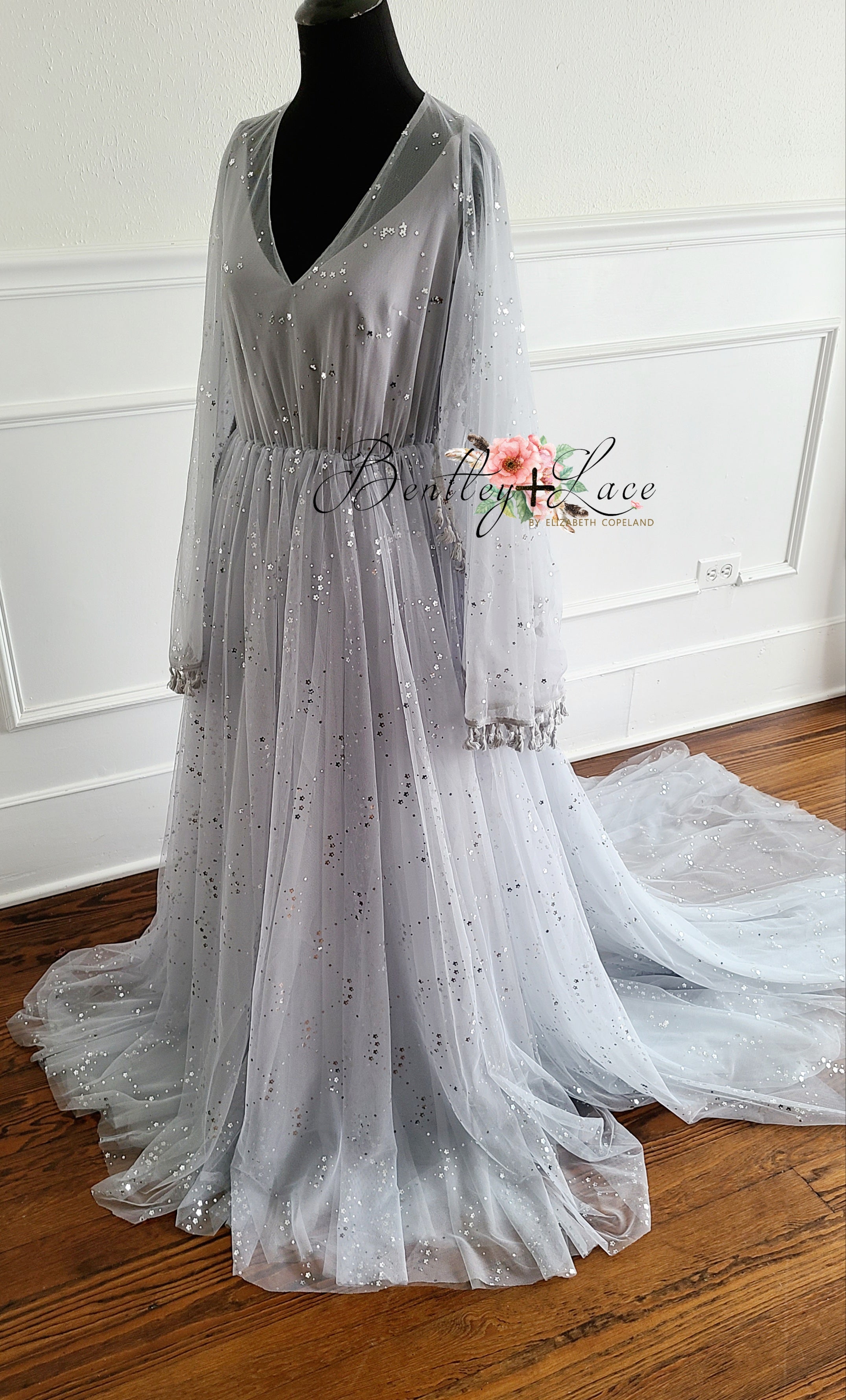 Hope -Beautiful boho inspired gown - (TEEN-ADULT) retired rental no slip