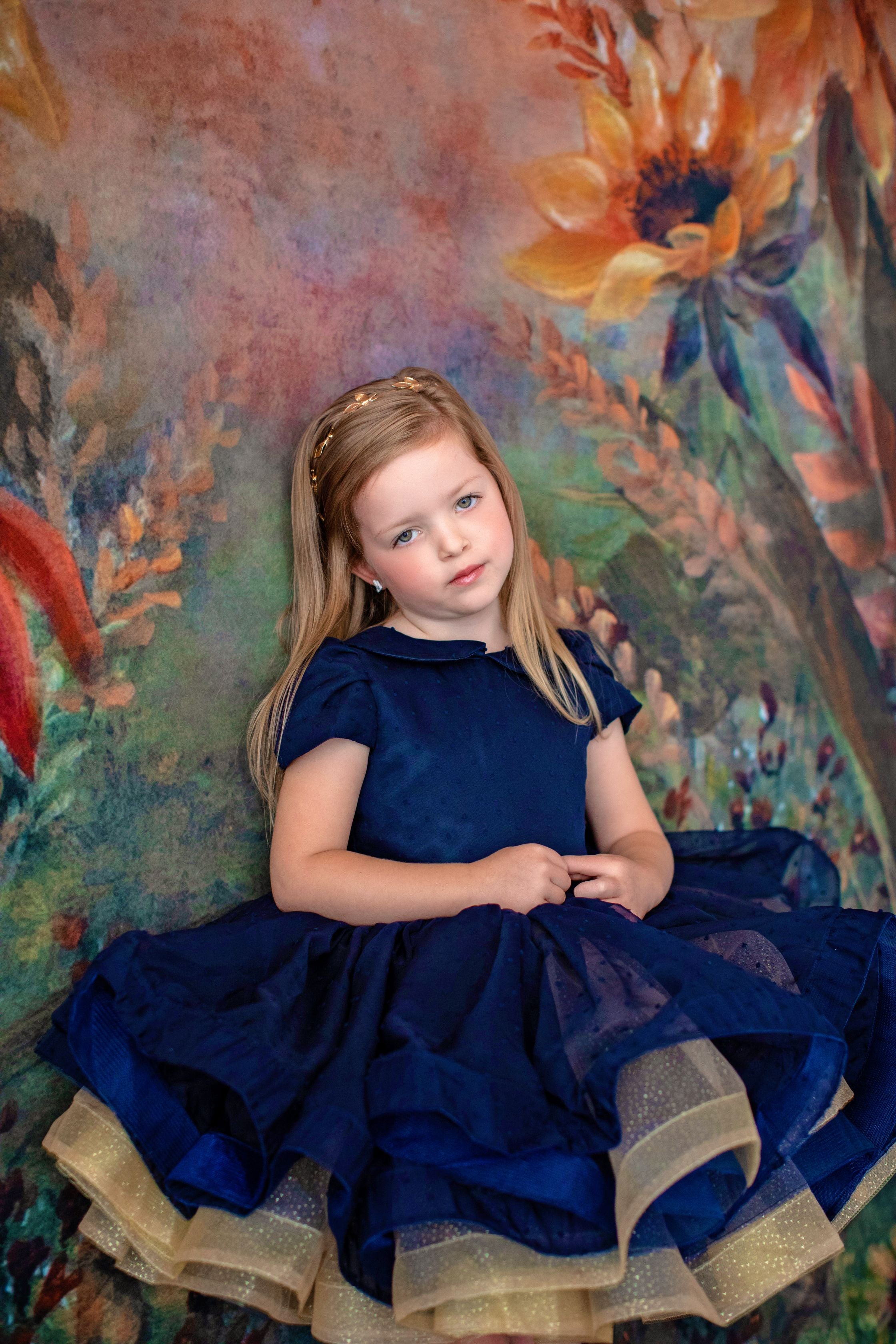 "Ellysyn" -  Petal Length Dress + Bloomers  - ( 4 Year - Petite 6 Year)
