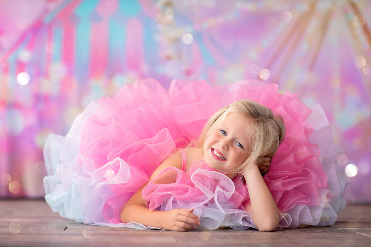 "Rainbow Starlight"-Short Length Dress – Choose Your Color- Editorial Dress, Couture Gown, Special Occasion Dress