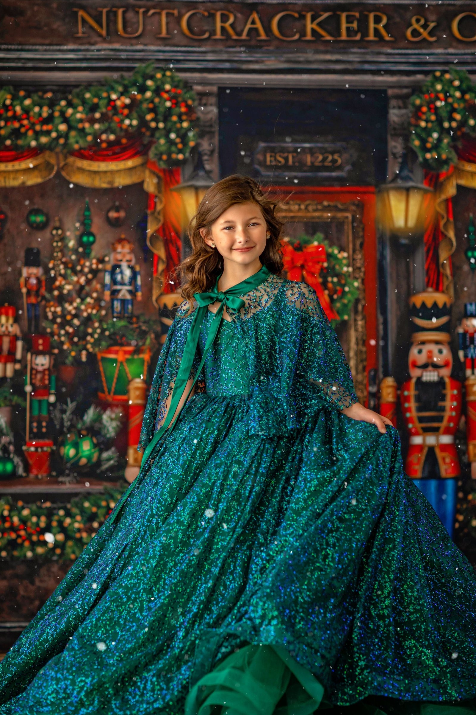 "Evergreen"  -Floor Long -  Editorial Dress, Couture Gown, Special Occasion Dress