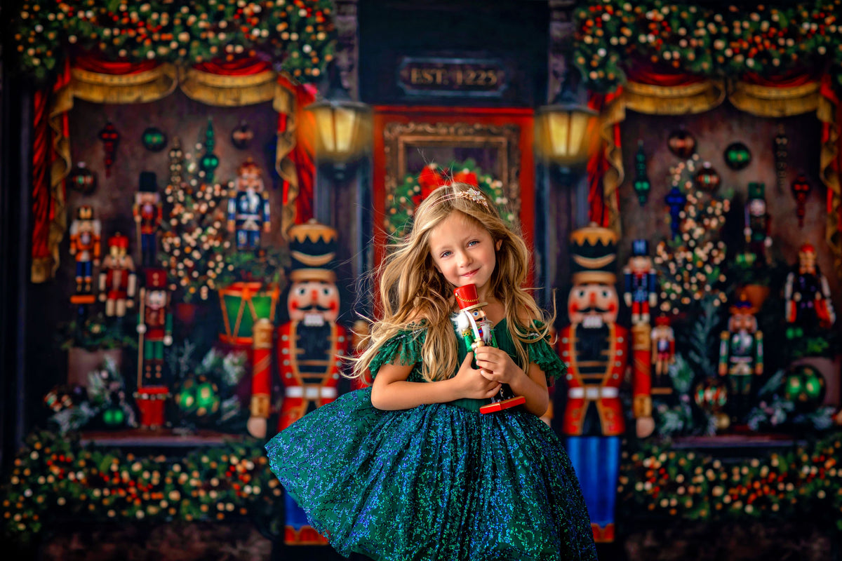 "Evergreen" Vintage Petal Length Dress  Editorial Dress, Couture Gown, Special Occasion Dress