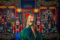 "Evergreen" Vintage Petal Length Dress  Editorial Dress, Couture Gown, Special Occasion Dress