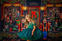 "Evergreen" Vintage Petal Length Dress  Editorial Dress, Couture Gown, Special Occasion Dress