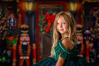 "Evergreen" Vintage Petal Length Dress  Editorial Dress, Couture Gown, Special Occasion Dress