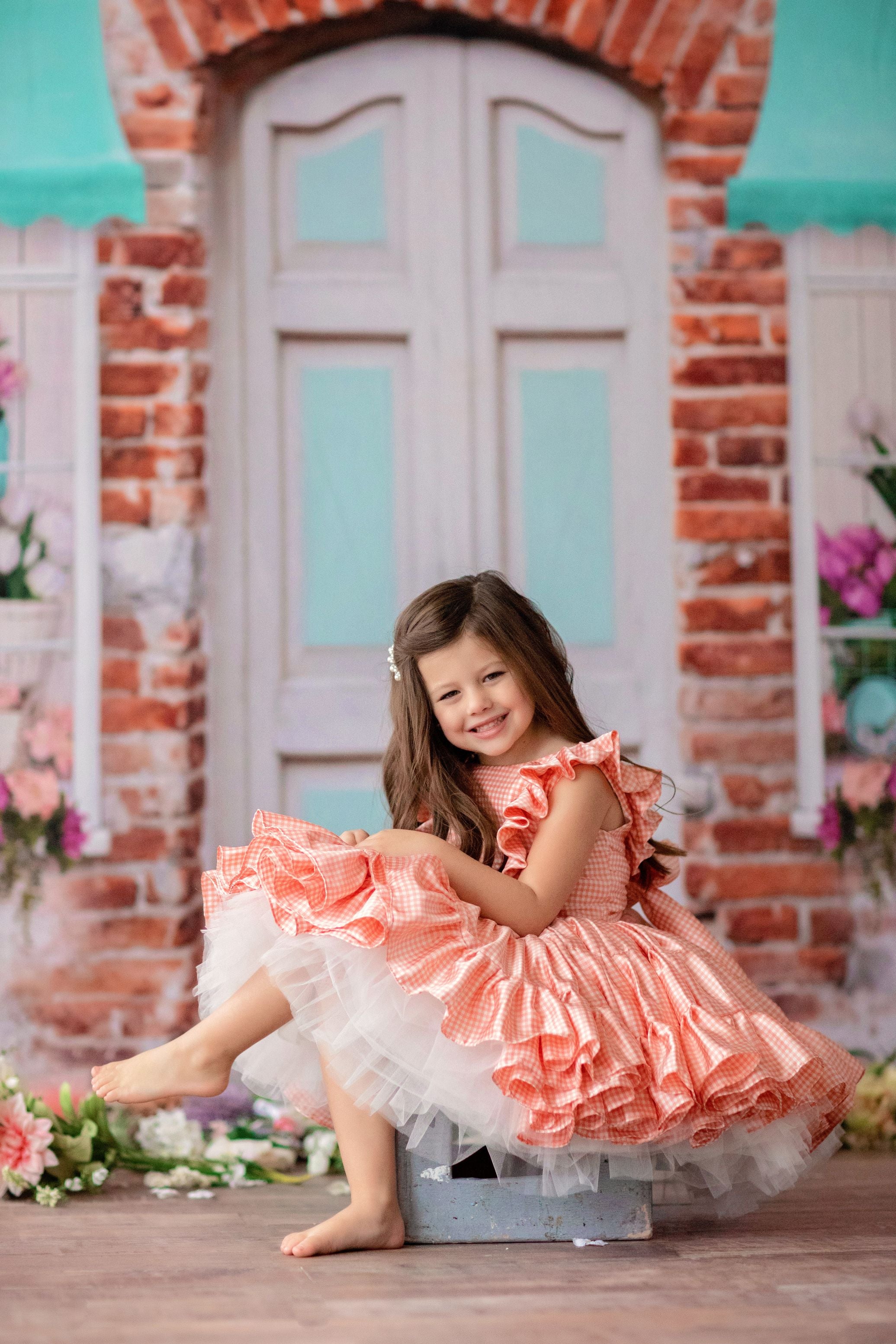 "Sweet Charlette" -  Petal Length Dress  - ( 3 Year - Petite 5 Year)