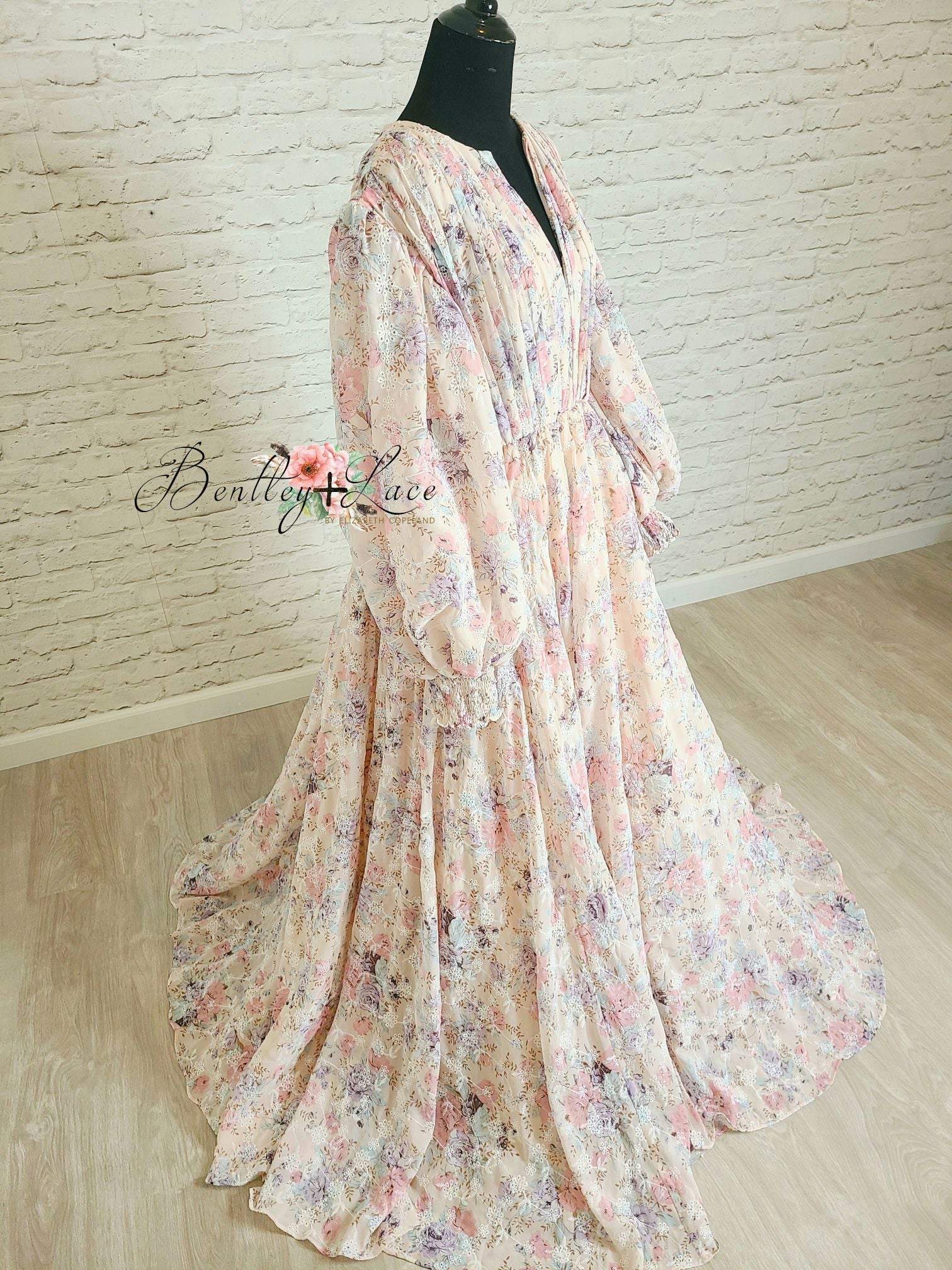 "Sarah" - Beautiful boho inspired gown - (TEEN-ADULT) Maternity Friendly.