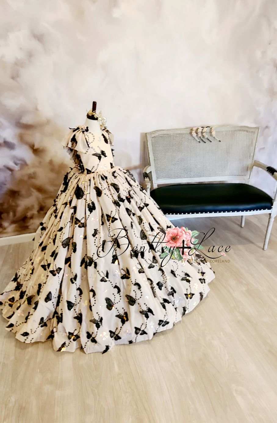 retired rental euc "Butterfly Magic" - Floor long Length Dress ( 6 Year - Petite 10 Year)