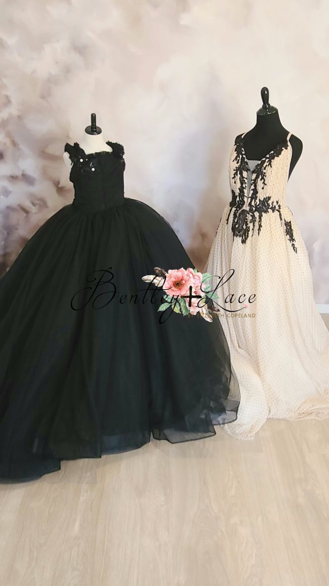 "Alexandria" -  Floor long Length Dress- ( 8 Year - Petite 13 Year) Couture Rental Gown