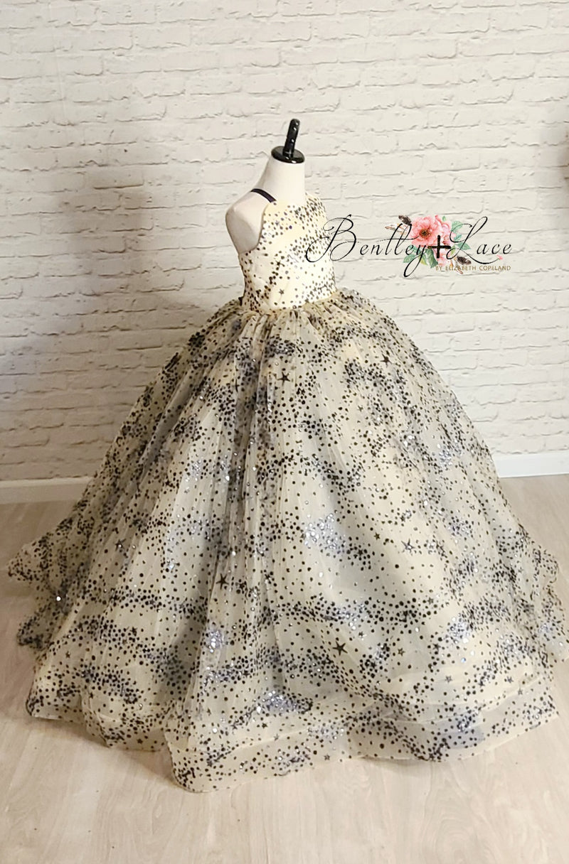 Starry Eyes Couture Gown-custom color options - GORGEOUS SPECIAL OCCASION OR PHOTO SHOOT DRESS