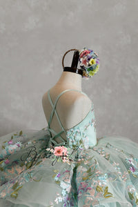 RETIRED RENTAL EUC  will come with CAPE - Brynn "Gardenia" -  Petal Length Dress ( 4 Year - Petite 5 Year)