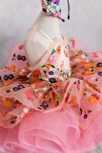 RETIRED RENTAL EUC "Enchanted" -  Petal Length Dress Pink Skirt ( 4 Year - Petite 5 Year)