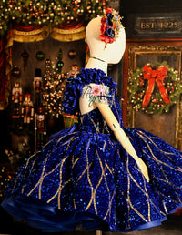 Rts euc "Nutcracker Dance" - Blue Petal Length Dress  ( 6 Year - Petite 8 Year)