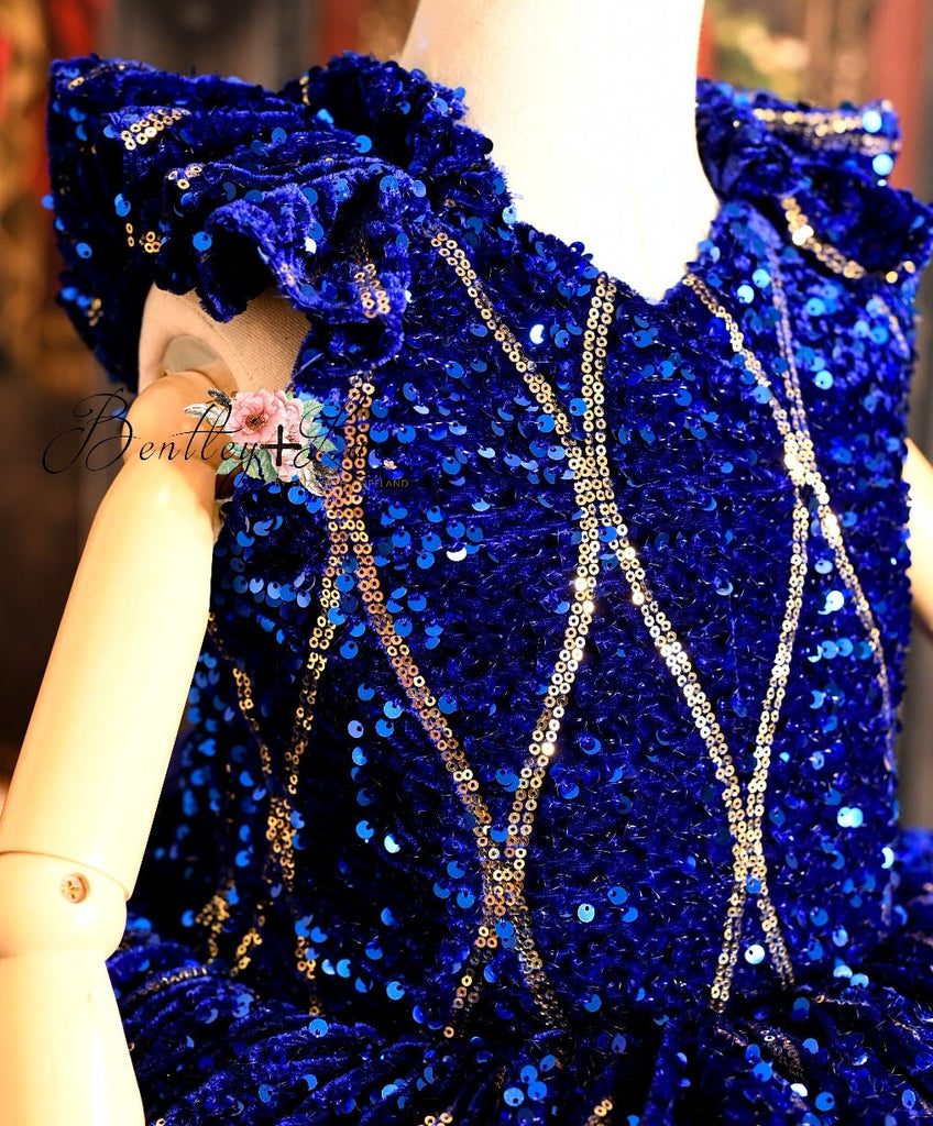 "Nutcracker Dance" - Blue Petal Length Dress  ( 6 Year - Petite 8 Year)