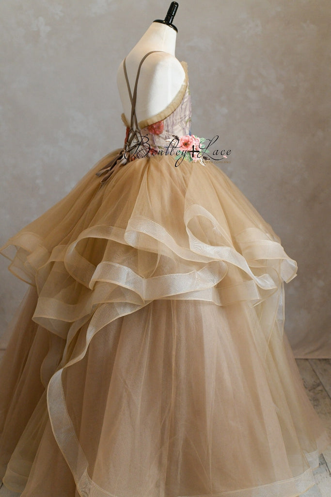"Valley" Floor long gown 10 year- petite 13 year