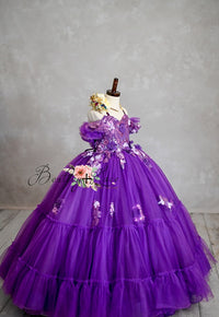 Retired rental Amethyst-  Floor Length Dress ( 5 Year - Petite 6 Year)
