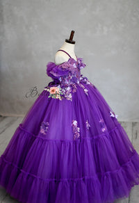 Retired rental Amethyst-  Floor Length Dress ( 5 Year - Petite 6 Year)