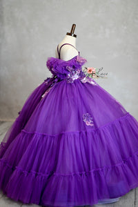 Retired rental Amethyst-  Floor Length Dress ( 5 Year - Petite 6 Year)