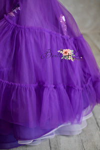 Retired rental Amethyst-  Floor Length Dress ( 5 Year - Petite 6 Year)