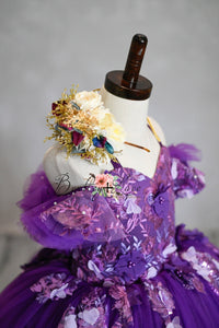 Retired rental Amethyst-  Floor Length Dress ( 5 Year - Petite 6 Year)