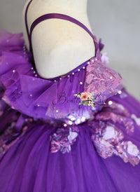 Retired rental Amethyst-  Floor Length Dress ( 5 Year - Petite 6 Year)