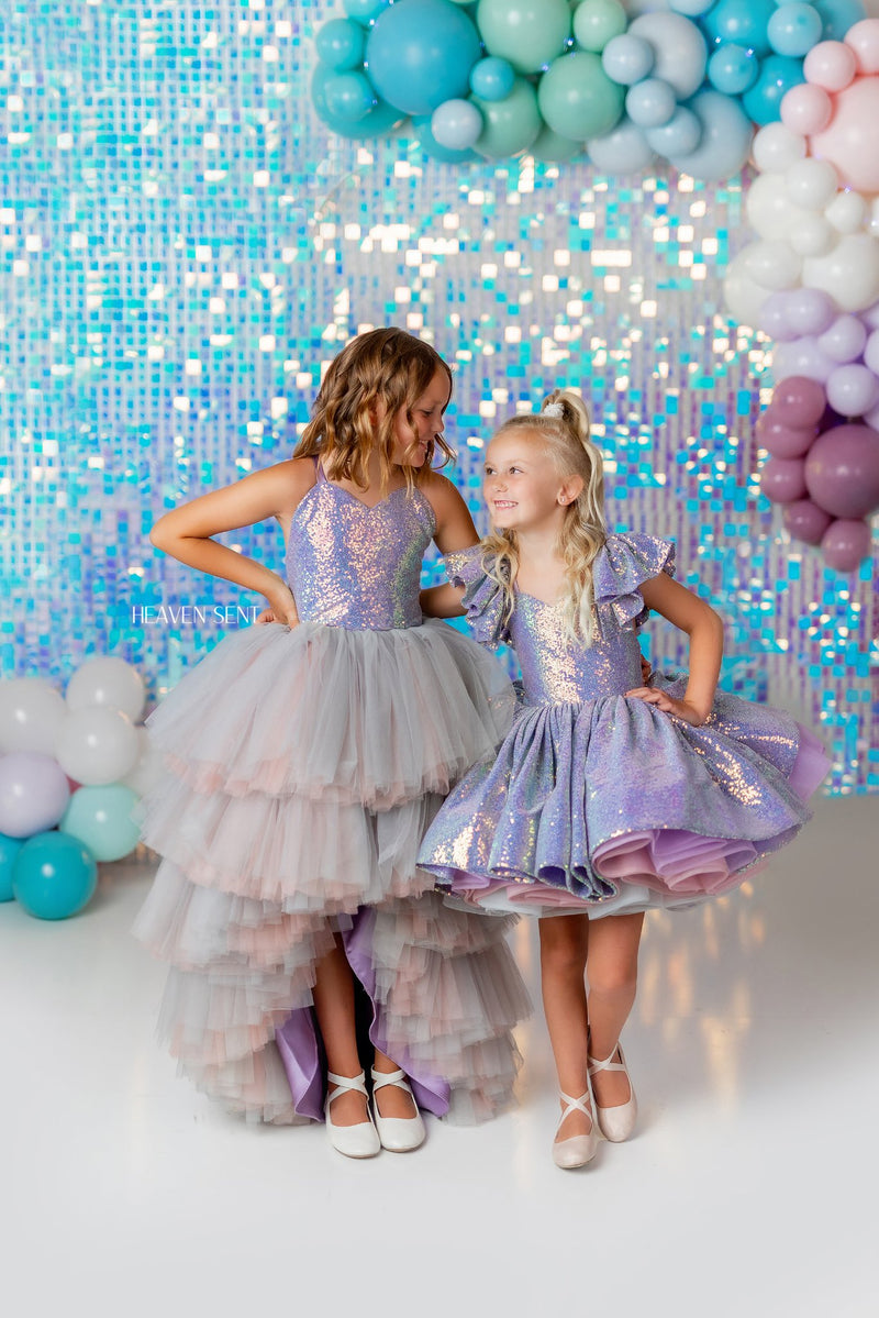 "Mermaid Kisses"  High Low - Editorial Dress, Couture Gown, Special Occasion Dress