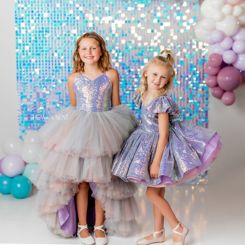 "Mermaid Kisses"  High Low - Editorial Dress, Couture Gown, Special Occasion Dress