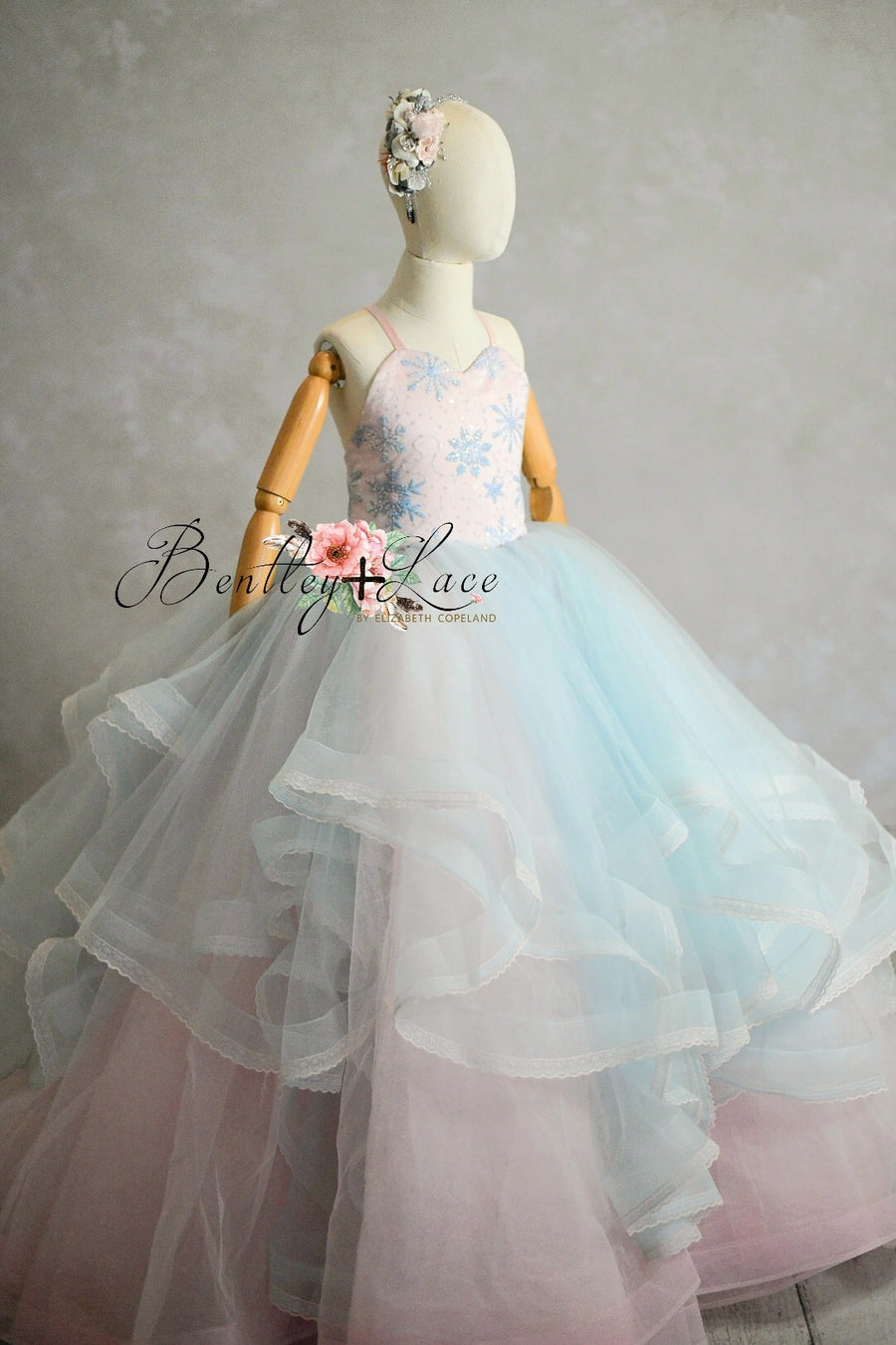 Elsa Floor-Length Cascade Dress | Choose Your Color & Fabric | Editorial Couture Gown for Special Occasions