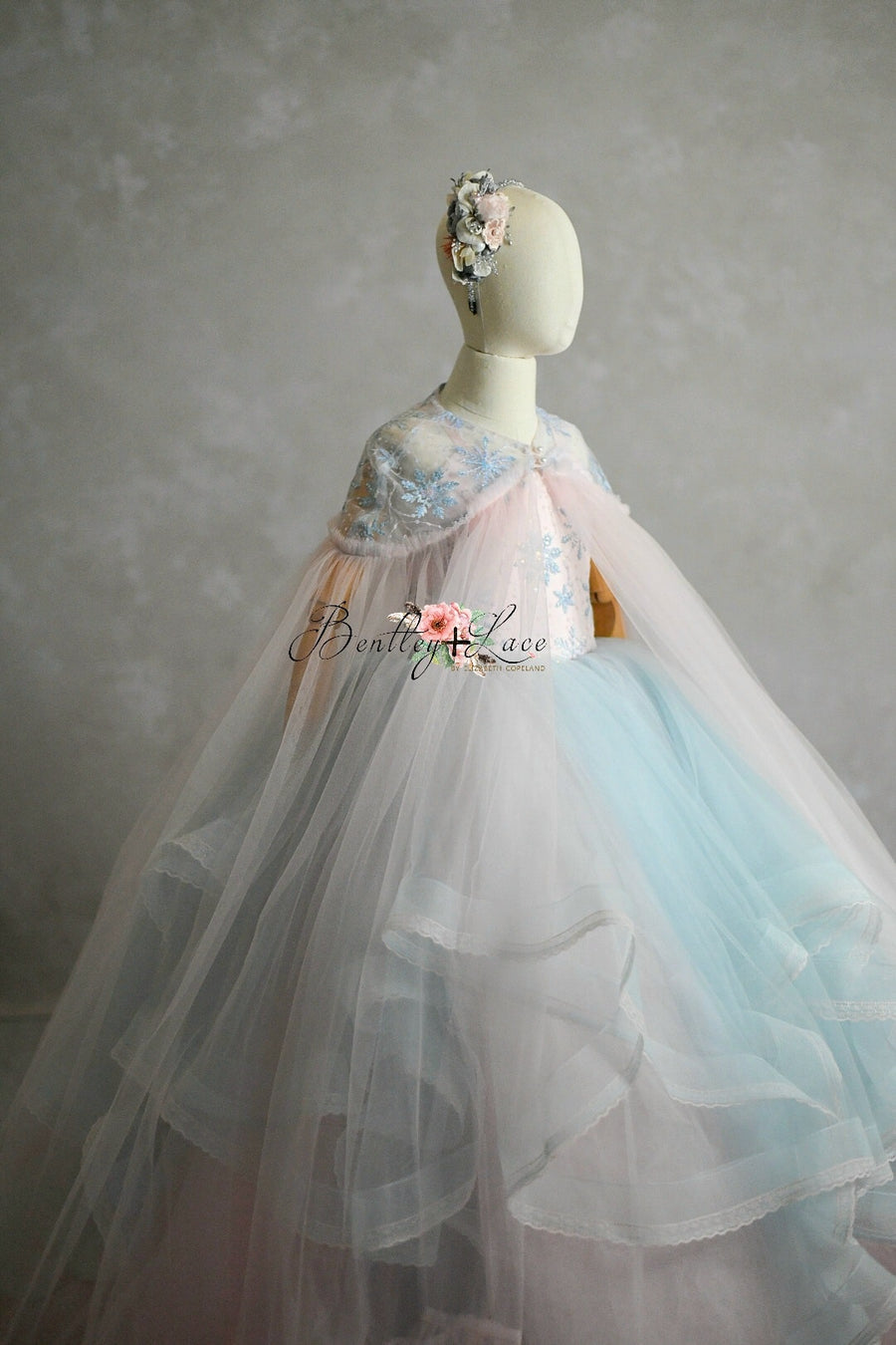 Elsa Floor-Length Cascade Dress | Choose Your Color & Fabric | Editorial Couture Gown for Special Occasions
