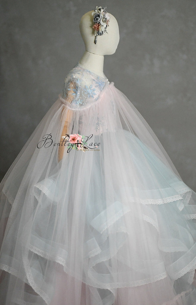 "Elsa" - with cape  Floor Length ( 7 Year - Petite 8 Year)