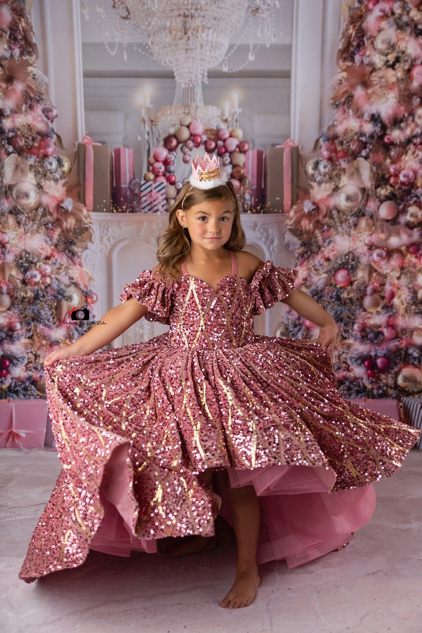 "Nutcracker" - Pink High low Dress  ( 6 Year - Petite 7 Year)