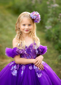 Retired rental Amethyst-  Floor Length Dress ( 5 Year - Petite 6 Year)