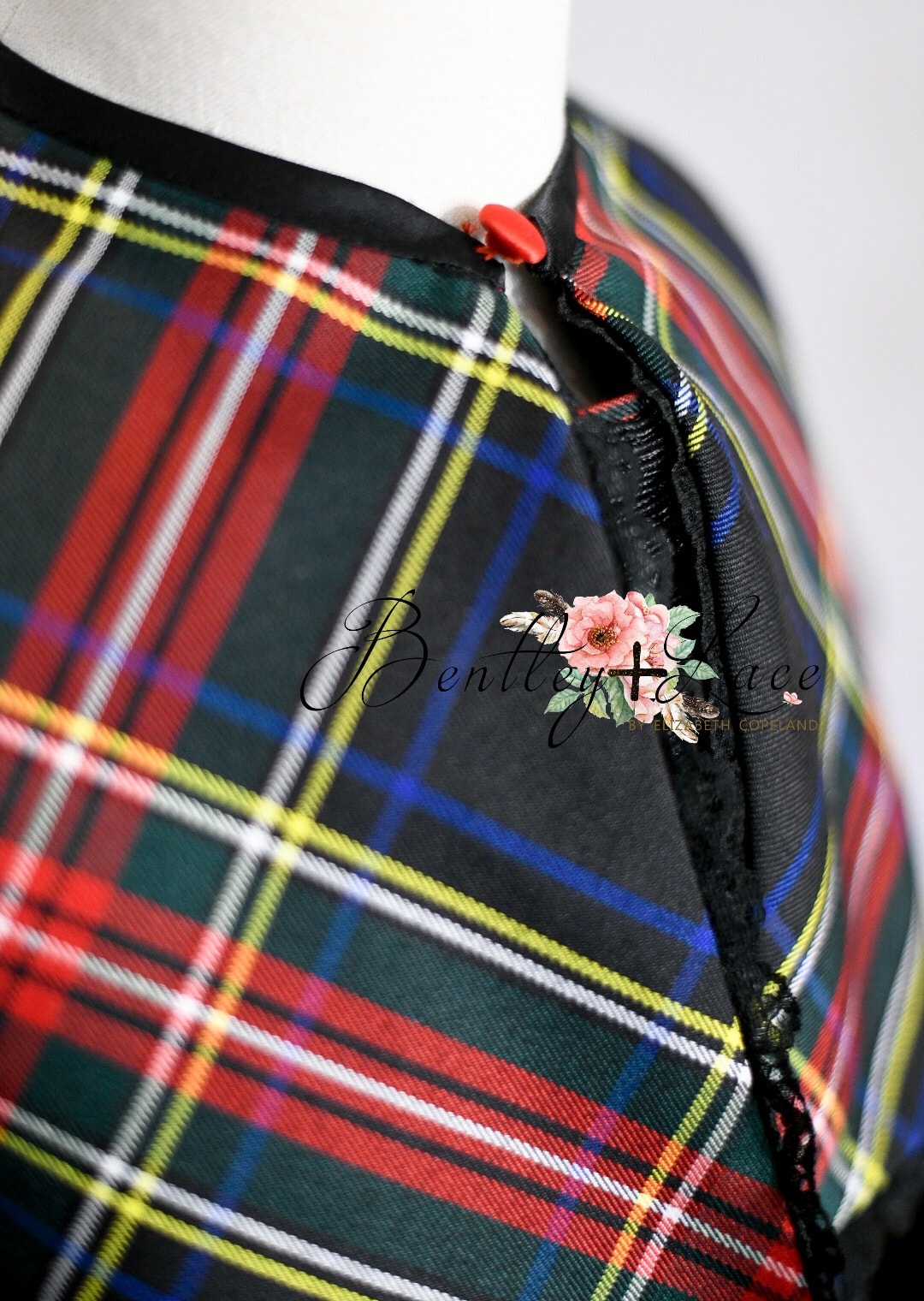 "Darling Plaid" - Pick color option. Editorial Dress, Couture Gown, Special Occasion Dress