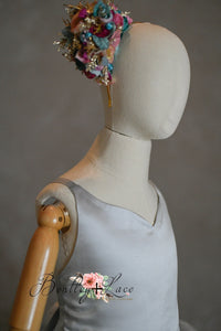 Retired rental EUC "Frenchie" -  Silver Bud- Floor Length ( 7 Year - Petite 9 Year)