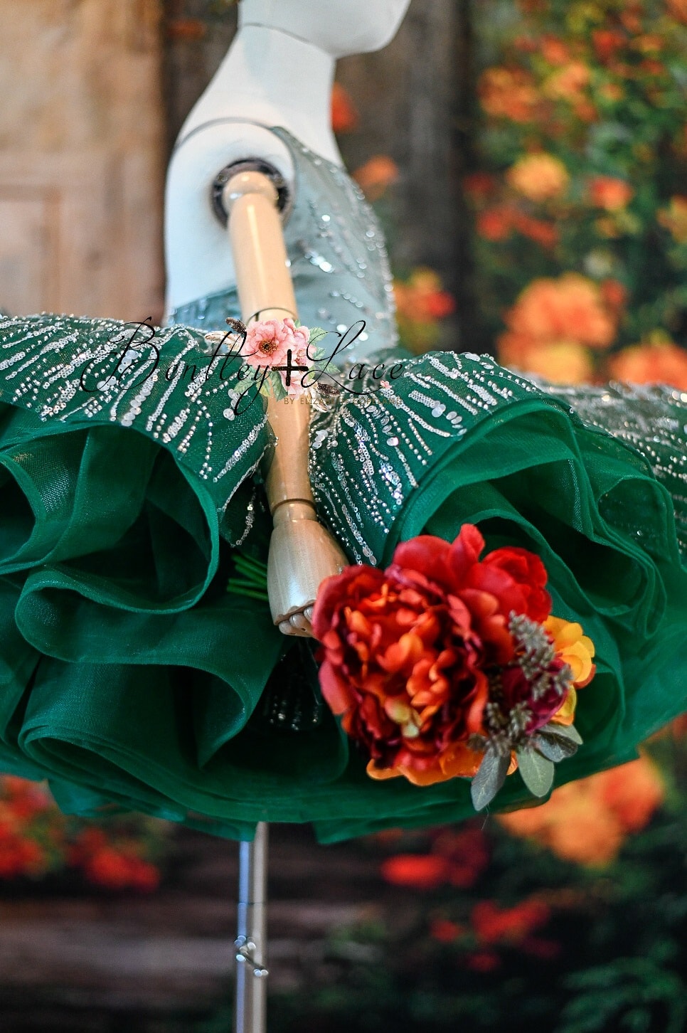 "REIGN"  Petal Length Dress+cape ( 4 Year - Petite 5 Year) - cape not included.