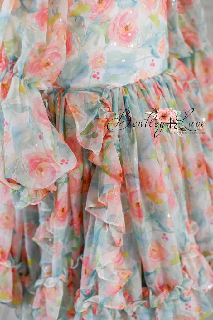 New Coralee - chiffon floral (7-8 year)