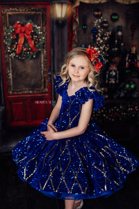 Rts euc "Nutcracker Dance" - Blue Petal Length Dress  ( 6 Year - Petite 8 Year)
