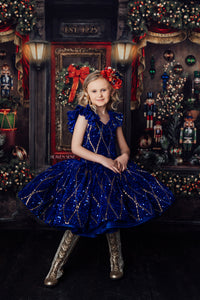 Rts euc "Nutcracker Dance" - Blue Petal Length Dress  ( 6 Year - Petite 8 Year)